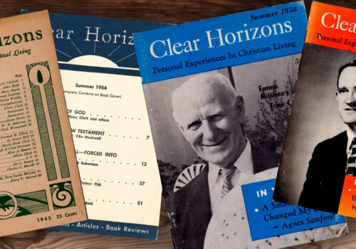 Clear Horizons magazine on a tabletop