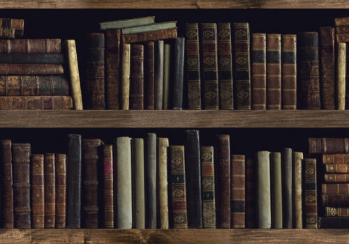 books on a bookshelf